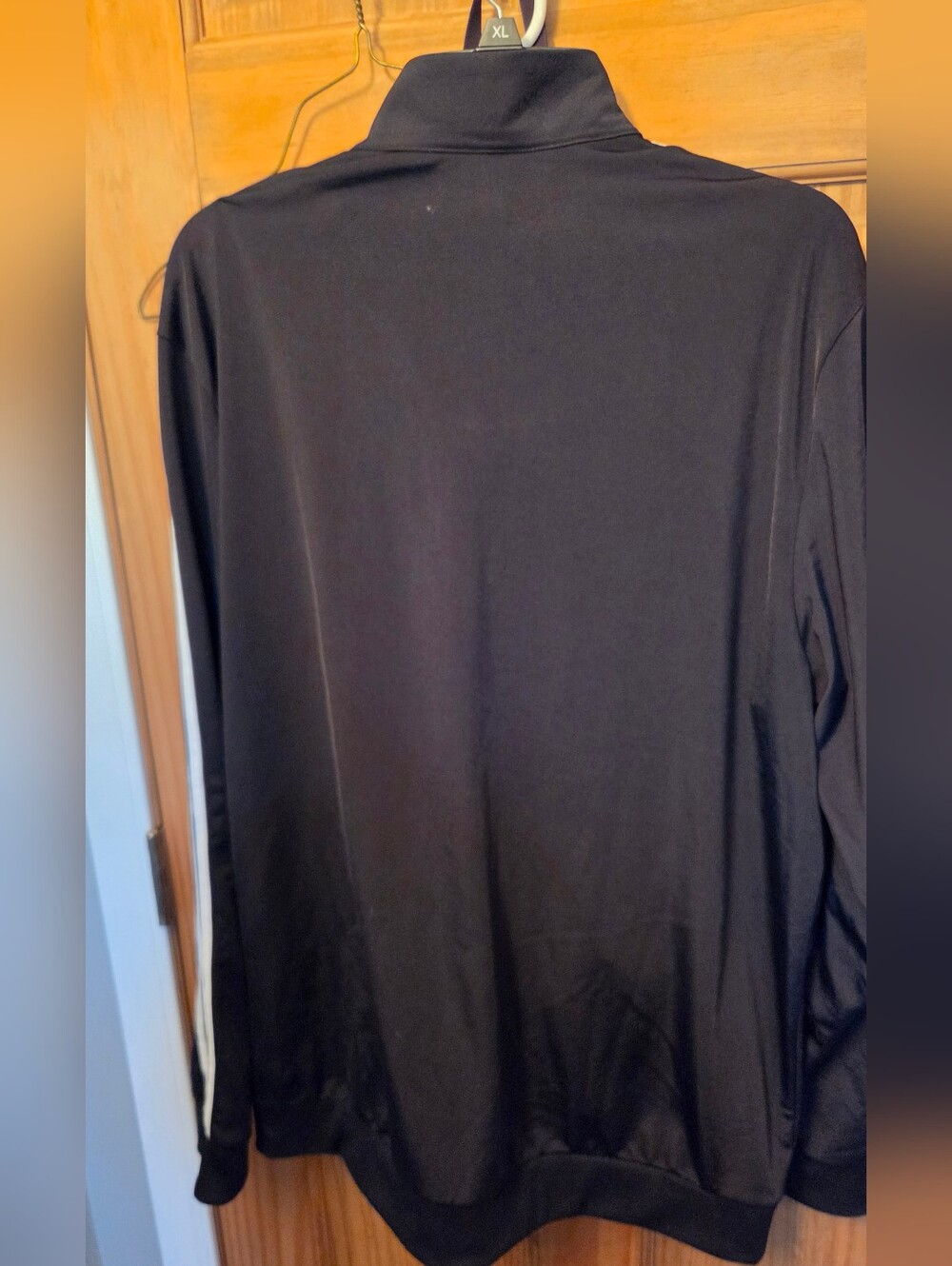 Adidas Black Track Jacket with White Three-Stripes - XL - Picture 3 of 3